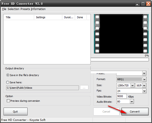 Free HD Converter(MTS格式轉(zhuǎn)換器)