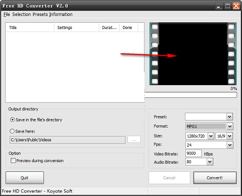 Free HD Converter(MTS格式轉(zhuǎn)換器)