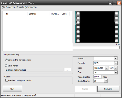 Free HD Converter(MTS格式轉(zhuǎn)換器)