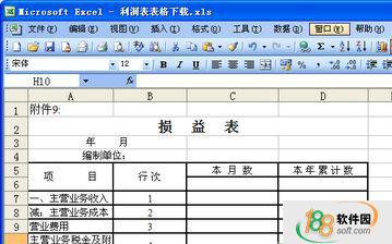 利潤表表格